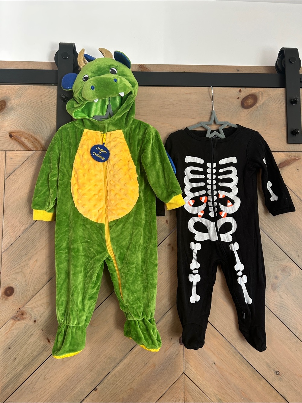 Green Dragon & Skeleton onesie